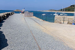 
Herm Harbour crane track, September 2014