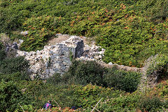 
The remains of the engine house, Little Sark Silver Mine, September 2014