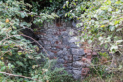 
The offices and workshops, Little Sark Silver Mine, September 2014