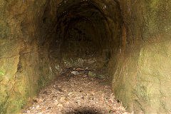 
The short level behind the workshops, Little Sark Silver Mine, September 2014