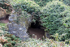 
The offices and workshops, Little Sark Silver Mine, September 2014