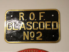 'ROF Glascoed No 2' nameplate at Alan Keef's works, April 2024