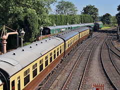 
'1501' on the train at Bridgnorth, Severn Valley Railway, June 2021