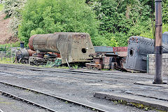 Spare boilers at Bridgnorth, Severn Valley Railway, May 2017