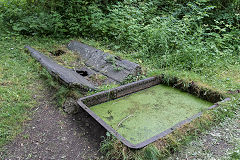 
Upturned and almost buried wagon boiler near Middleton incline foot, July 2017