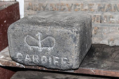 
Steam engine fuel block from the Crown Patent Fuel Works, Cardiff, July 2017