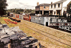 Ironbridge loading dock, Blists Hill Museum, August 1985