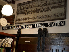 
'Pontllanfraith High Level Station' signal box sign, Severn Valley Railway, June 2021