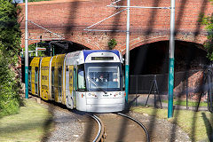 
Tram 207 at Cinderhill, Nottingham, June 2014