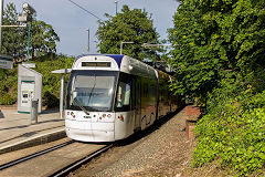 Tram 207 at Cinderhill, Nottingham, June 2014