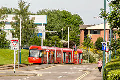 
Tram 206 at Phoenix Park, Nottingham, June 2014