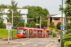 Tram 206 at Phoenix Park, Nottingham, June 2014