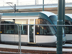 Tram 220, Wilkinson Street tram depot, Nottingham, June 2014