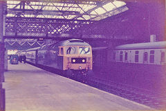Class 47 on a push-pull train at Edinburgh Waverley, April 1979