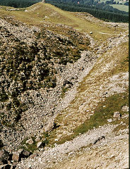 Incline top at quarry, Kepwick Railway, North Yorkshire, August 1975