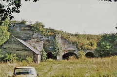 Limekilns at Western end of the tramway, Kepwick Railway, North Yorkshire, August 1975