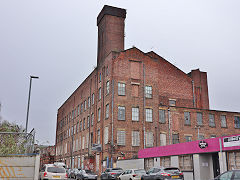 Old warehouses in Pollard Street, Ancoats, Central Manchester, Februay 2024