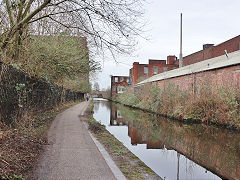 The Ashton Canal between locks 3 and 4 through Ancoats, Central Manchester, Februay 2024