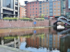 The Ashton Canal joins the Rochdale Canal near Piccadilly Basin, Central Manchester, Februay 2024