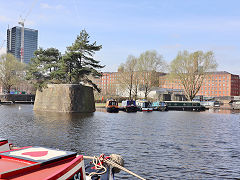 The Ashton Canal joins the Rochdale Canal near Piccadilly Basin, Central Manchester, Februay 2024