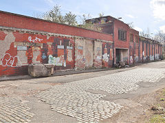 Factory beside lock '13' on the Ashton Canal, Manchester, Februay 2024