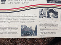 Bridgwater Canal notice, Castlefield Basin, Manchester, March 2025