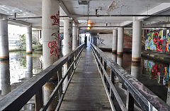 At underground lock '85', Rochdale Canal, Manchester, March 2025