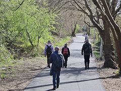 The route of the Stockport Canal, Manchester, March 2025