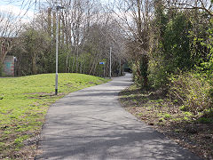 The route of the Stockport Canal, Manchester, March 2025