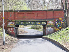 Bridge at Abbey Hey Lane on the Stockport Canal, Manchester, March 2025