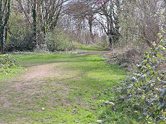 The route of the Stockport Canal to Beresford Crescent, Manchester, March 2025