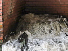 The Rochdale Canal from the basin to the M62, Rochdale, Manchester, February 2024