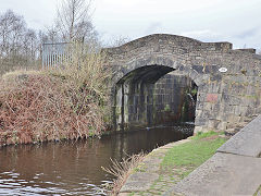 The Rochdale Canal from the basin to the M62, Rochdale, Manchester, February 2024