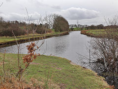 The Rochdale Canal from the basin to the M62, Rochdale, Manchester, February 2024