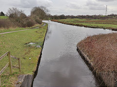 The Rochdale Canal from the basin to the M62, Rochdale, Manchester, February 2024