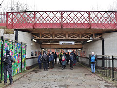 Rochdale Station, the disused staircase and restored subway, Rochdale, Manchester, February 2024
