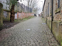 The Rochdale Canal basin in the town centre, Rochdale, Manchester, February 2024
