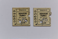 
Train ticket from Sousse to Tunis, October 1971