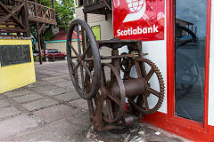 'Lumley Shadwell London' winch, Antigua, December 2014
