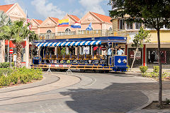Double-deck battery tram, Oranjestad, Aruba, December 2014