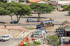 Double-deck battery tram, Oranjestad, Aruba, December 2014