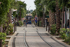 Double-deck battery tram, Oranjestad, Aruba, December 2014