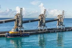 Sugar hoists on the jetty, Barbados, December 2014