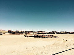 
Colchani salt flats locomotive graveyard, Bolivia  © Photo courtesy of Emma Jenkins