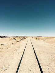 
Colchani salt flats locomotive graveyard, Bolivia  © Photo courtesy of Emma Jenkins