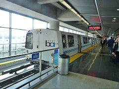 Airport Station BART train, San Fransisco, January 2013