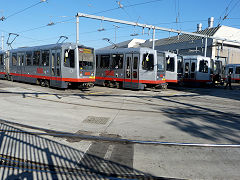 1417, 1445 and 1498 at Balboa Park depot, San Fransisco, January 2013