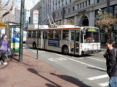Market Street trolleybus 5553, San Fransisco, January 2013