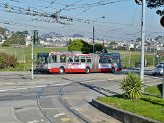 Balboa Park trolleybus 7126, San Fransisco, January 2013