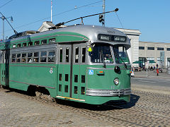 
1053 in Brooklyn NY livery at Fishermans Wharf, San Fransisco, January 2013